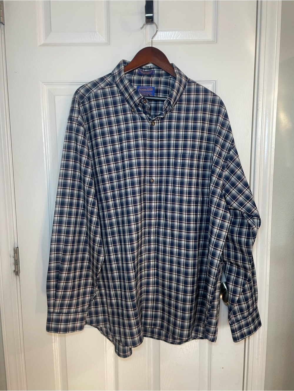 Pendleton Sir Pendleton Men’s XXL Plaid 100% Virgin Wool Button Down Shirt